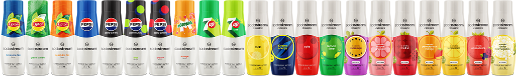 Gama syropów SodaStream