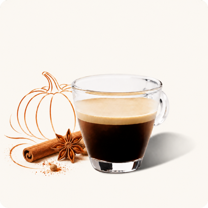 Przygotowanie kawy Starbucks Pumpkin Spice w ekspresie Nespresso