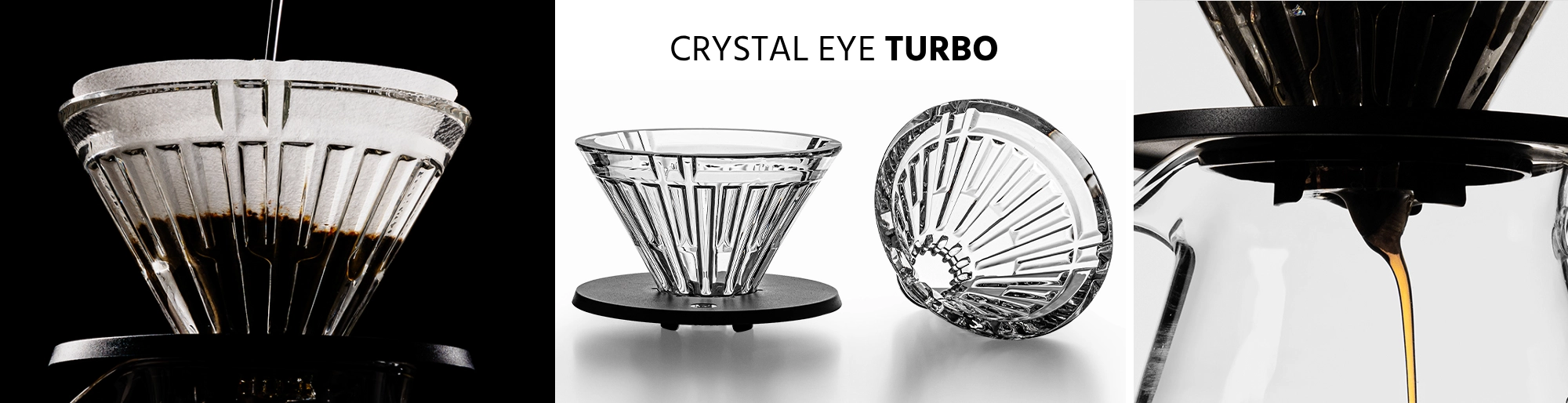 Szklany dripper Timemore Crystal Eye Glass TURBO