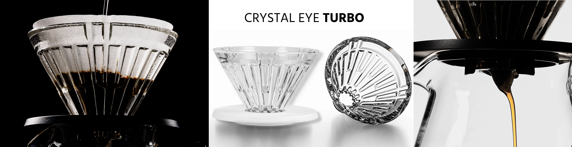 Szklany dripper Timemore Crystal Eye Glass TURBO