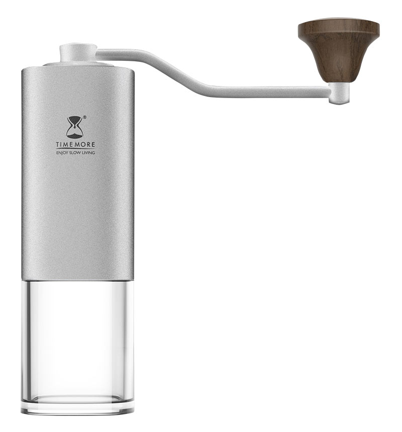 Ręczny młynek Timemore Chestnut G1 Grinder Silver Transparent