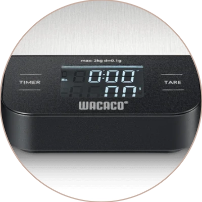 Precyzyjny pomiar 0,1 g - Wacaco Exagram