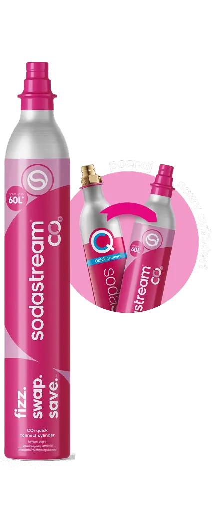 Poznaj nowy cylinder SodaStream CO2 Rozowy