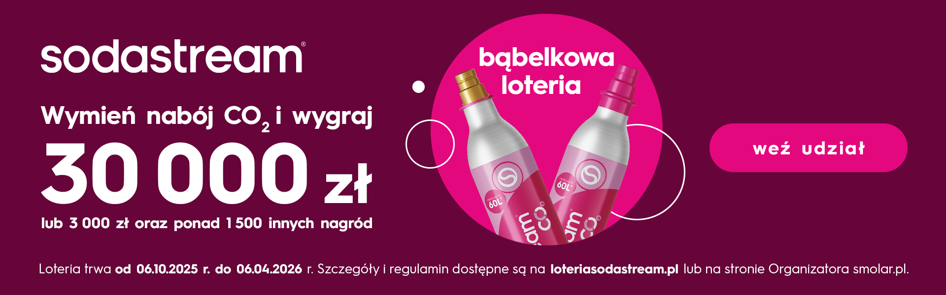 Bąbelkowa loteria. Wymieniaj Cylindry Sodastream CO2 w sklepach Konesso i wygrywaj.