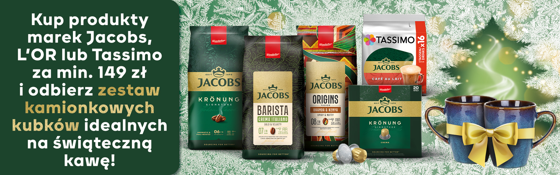 Kup kawy Jacobs, LOR lub TASSIMO i odbierz zestaw kubków