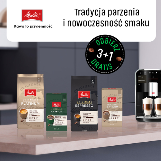 Kup 4 kawy MELITTA, a najtańszą z nich otrzymasz GRATIS!