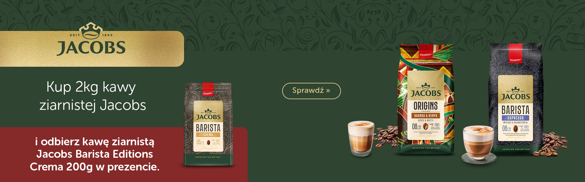 Kawa ziarnista Jacobs Barista Editions Crema 200g gratis