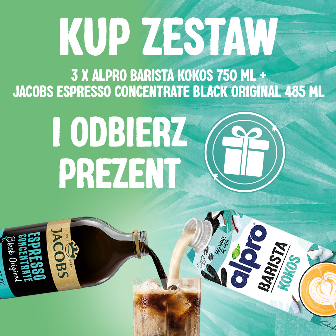 Zestaw Alpro Barista Coconut + Jacobs Original