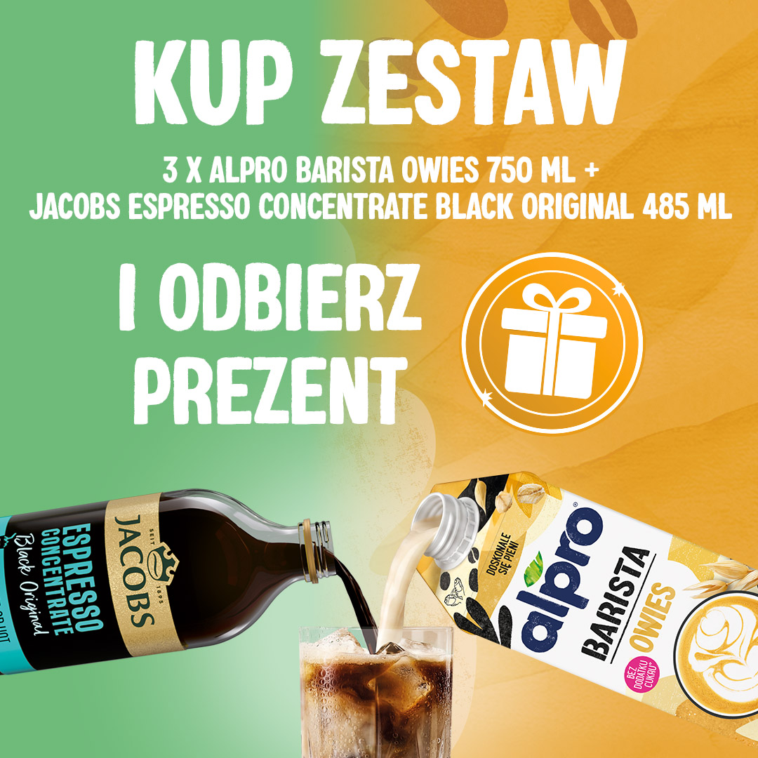 Zestaw Alpro Barista Oat + Jacobs Original