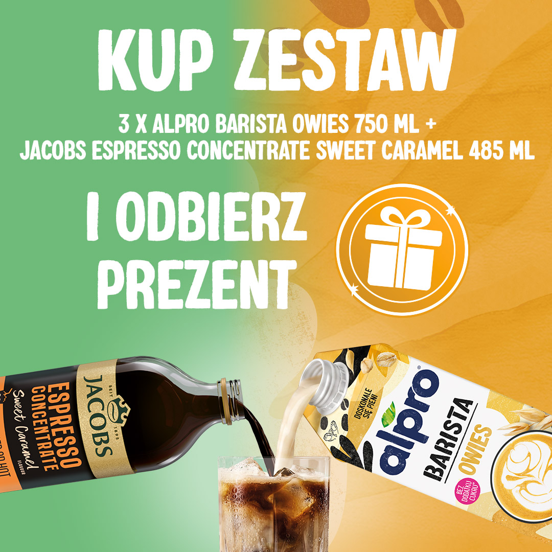 Zestaw Alpro Barista Oat + Jacobs Sweet Caramel