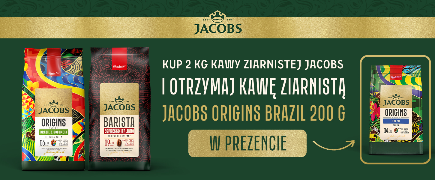 Kawa ziarnista Jacobs Origins Single Brazil 200g gratis