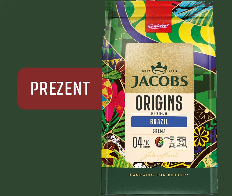 Kawa ziarnista Jacobs Origins Single Brazil 200g