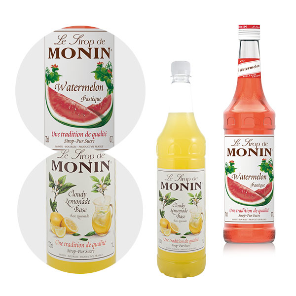  Monin Cloude Lemonade Base Monin 1l, Syrop Watermelon Monin 0,7 l