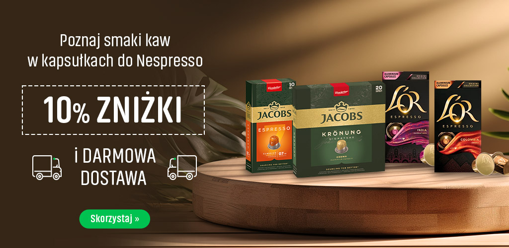 Kapsułki do Nespresso: 10% rabatu i darmowa dostawa