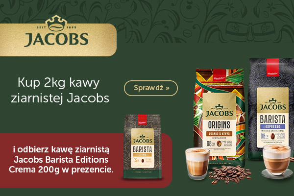 Kawa ziarnista Jacobs - Kup 2 kg i odbierz 200g GRATIS!