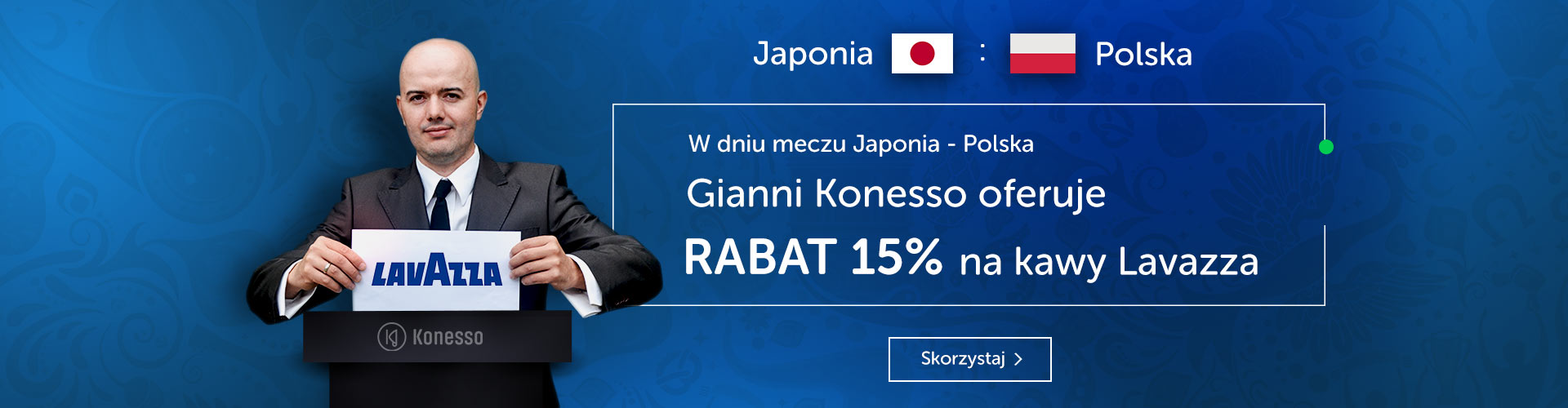 Gianni Konesso oferuje rabat na kawy Lavazza