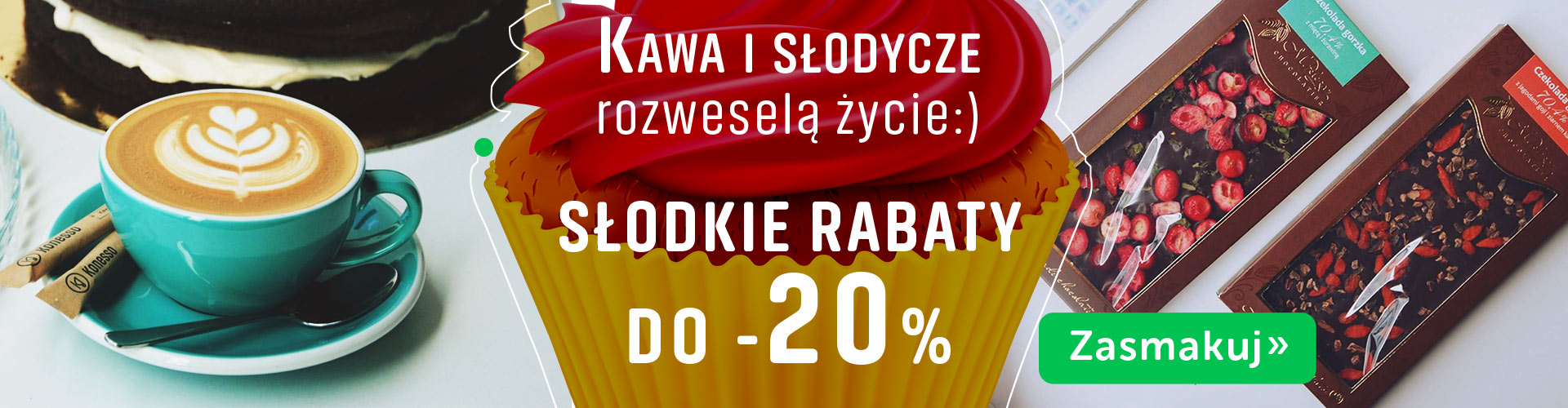 Kawa i słodycze rozweselą życie - Świętuj Tłusty Czwartek w Konesso.pl