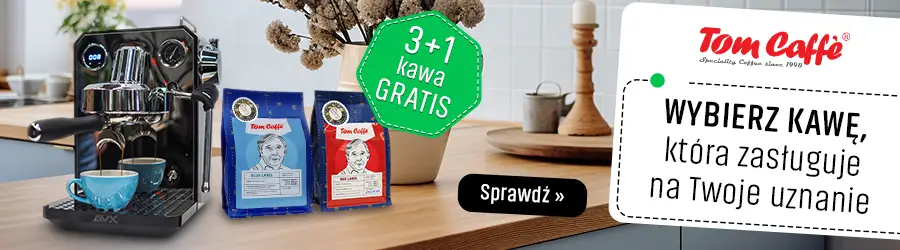 Kup 4 kawy TOM CAFFE, a najtańszą z nich otrzymasz GRATIS!