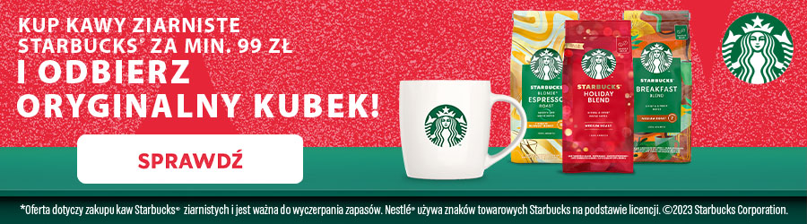 Kup kawę ziarnistą Starbucks i odbierz kubek w prezencie