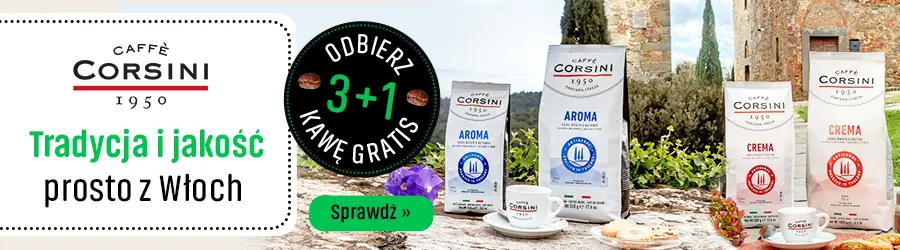 Kup 4 kawy Caffè Corsini, a najtańszą z nich otrzymasz GRATIS!