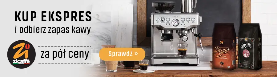 Kup ekspres i zgarnij zapas kawy Zicaffe z rabatem 50%