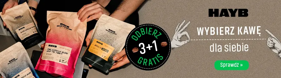 Promocja na kawy HAYB 3+1 gratis