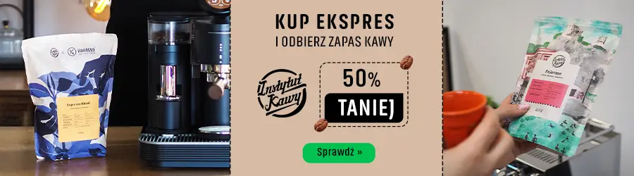 Kup ekspres i odbierz zapas kawy Instytut Kawy za pół ceny
