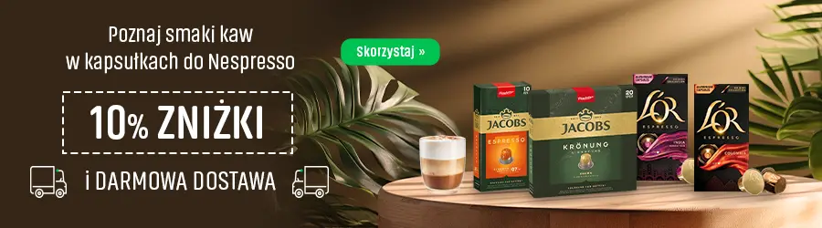 Kapsułki do Nespresso: 10% rabatu i darmowa dostawa