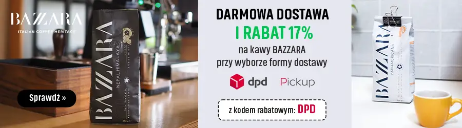 Darmowa Dostawa z DPD i Rabat na kawy Bazzara