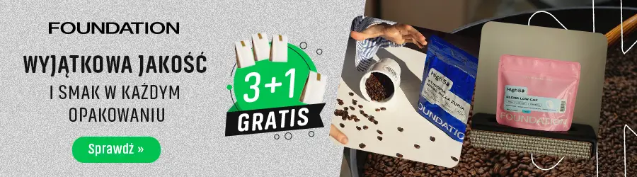 Kawy FOUNDATION COFFEE ROASTERS w promocji 3+1 gratis