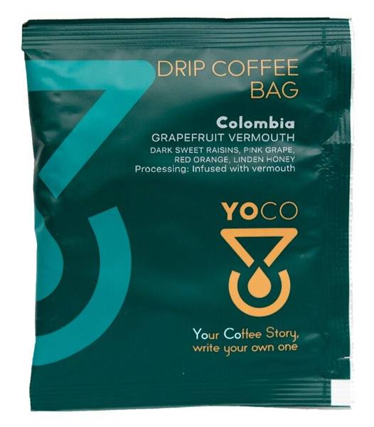 Drip Bag Coffee YoCo Coffee Colombia Grapefruit Vermouth 20x12g