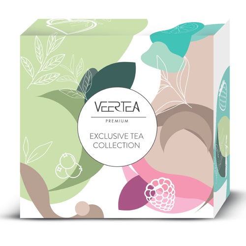Kolekcja herbat Veertea  zestaw 8 smaków - 200 kopert - Jasnozielona