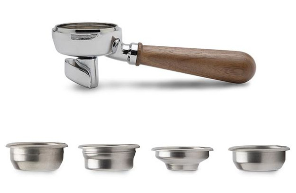 Portafilter Lelit PLA582W - z podwójną wylewką 58 mm Drewno orzechowe