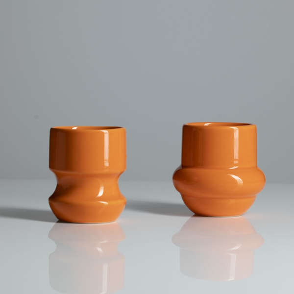 Kubek not.bad studio DUO 350ml - Pomarańczowy wklęsły