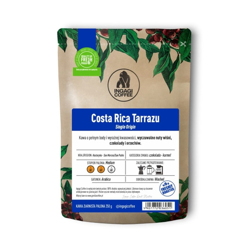 Kawa ziarnista Ingagi Coffee Costa Rica Tarrazu 250g