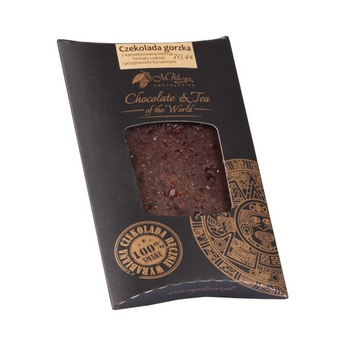 Gorzka czekolada M.Pelczar Chocolatier z karmelizowaną esencją czarnej herbaty i przyprawami 85g