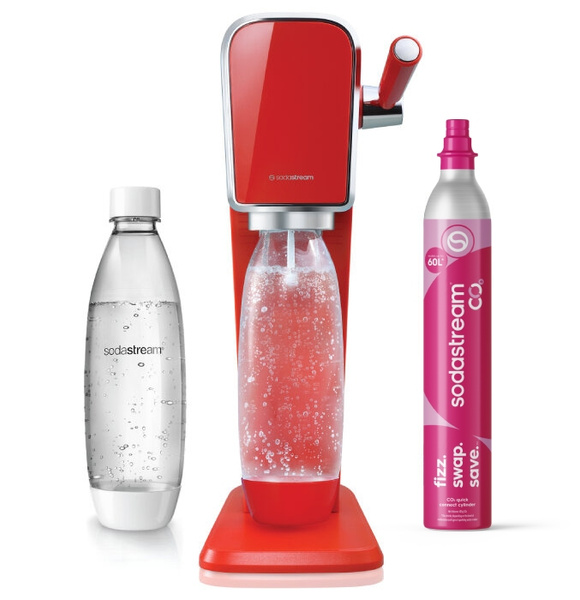 Saturator do wody gazowanej SodaStream Art - Mandarin Red zestaw startowy