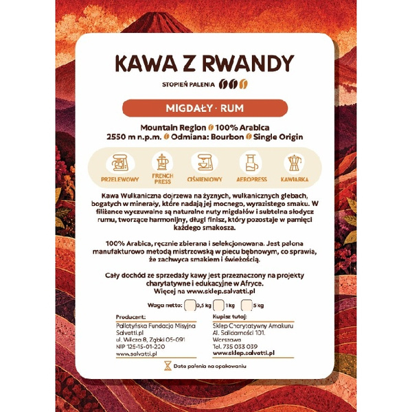 Kawa ziarnista Salvatti Wulkaniczna 1kg