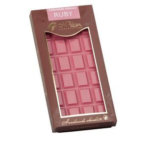 Różowa czekolada M.Pelczar Chocolatier Ruby - Naturalna 85g - opinie w konesso.pl