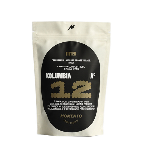 Kawa ziarnista Momento Kolumbia Nº12 Aponte Village Honey Filtr 250g - opinie w konesso.pl