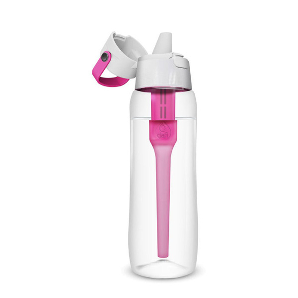 Butelka filtrująca wodę Dafi SOLID 0,7 l + filtr węglowy - Flamingowa