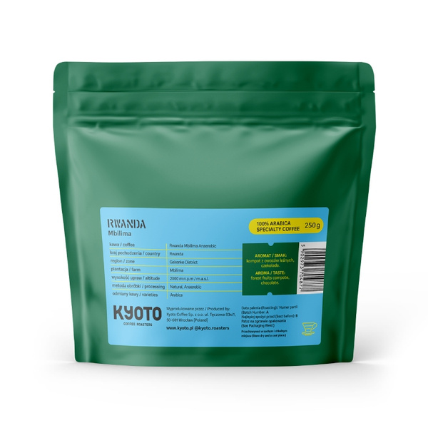 Kawa ziarnista Kyoto Rwanda Mbilima 250g