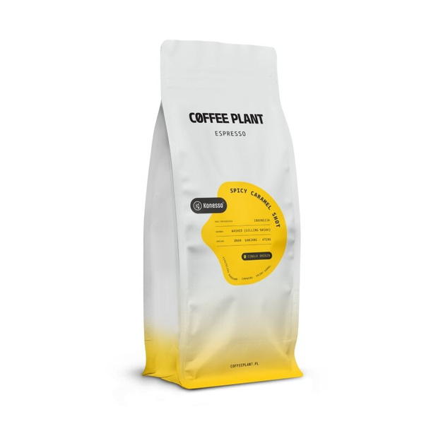 Kawa ziarnista COFFEE PLANT Spicy Caramel Shot 1kg - NIEDOSTĘPNY