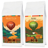 ZESTAW - Kawa ziarnista Trip Coffee Brazylia 1kg + Trip Coffee Peru 1kg