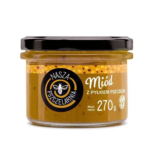 Miód z pyłkiem pszczelim Nasza Pszczelarnia 270g