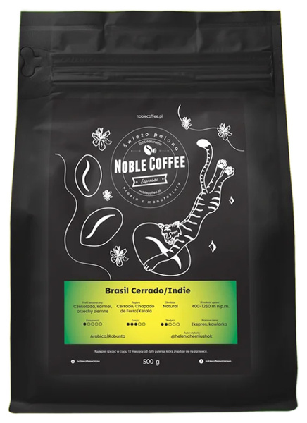 Kawa ziarnista Noble Coffee Brasil Cerrado/Indie 1kg