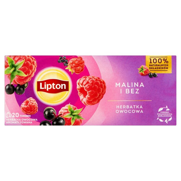Herbatka owocowa Lipton Malina i Bez 20x1,6g