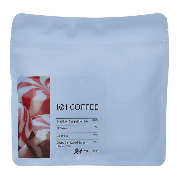 Kawa ziarnista 101 COFFEE Colombia El Diviso Ombligon Natural Special Competition Lot 150g