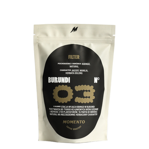 Kawa ziarnista Momento Burundi Nº3 Kibingo Natural Filter 250g – NIEDOSTĘPNY