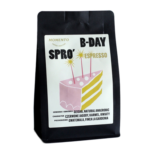 Kawa ziarnista Momento Gwatemala Geisha B-DAY SPRO' 250g - opinie w konesso.pl